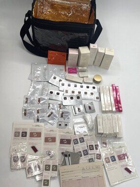 Vintage Mary Kay Lot Lipstick Foundation Compacts Lipliner Samples Carrying Case